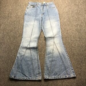 Vey's-777 Womens Vintage High Rise Flare Bell Bottom Jeans Light Wash Size 25